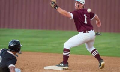 Ada junior Hunter Condon (1) and his Cougar teammates are scheduled to host Prague at 4:30 p.m. Thursday at Cougar Field.