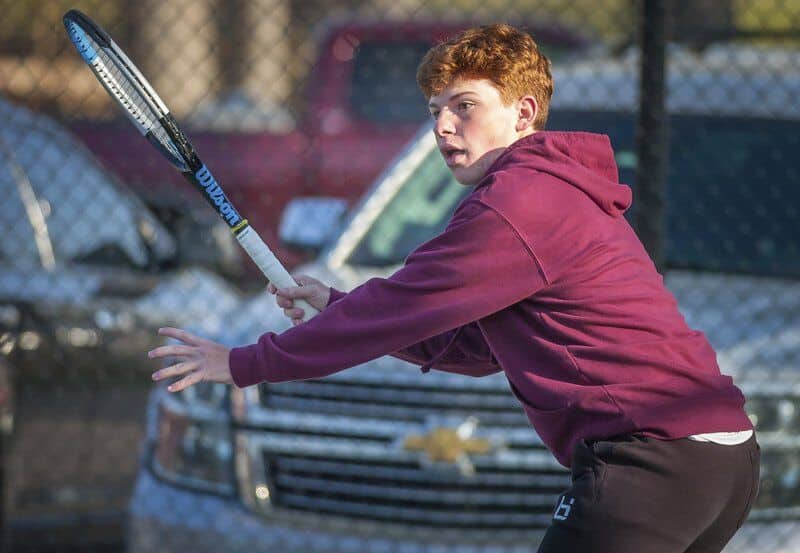 Richard R. Barron | The Ada News -- Ada junior Boady Ross finished second in No. 2 Singles at a Class 5A Regional Tournament on Monday.