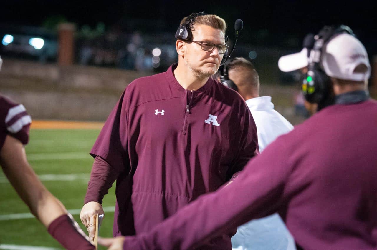 Richard R. Barron | The Ada News After four years at the helm of the Ada High School football program, head coach Chris Berus is stepping away to take another position in the Edmond School District.
