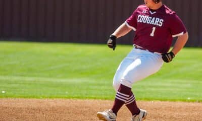 Richard R. Barron | The Ada News -- Ada senior Hunter Condon (1) finished 2-for-4 with a home run, a double and three RBIs to help the Cougars knock off District 4A-2 foe Chickasha in a makeup game Wednesday afternoon in Ada.